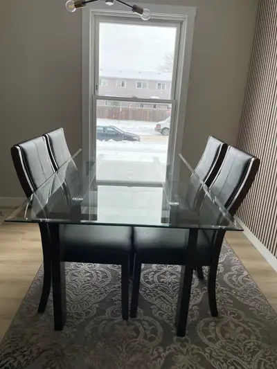 table with four chairs , View more