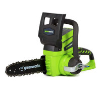 Greenworks 24V 10" Cordless Chainsaw,  Battery and Charger Incl.