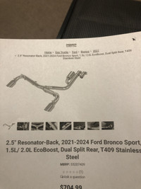 bronco sport exhaust