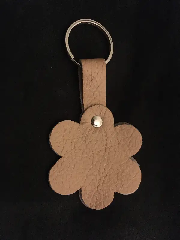NEW Flower Shaped SOFT Leather Keychain