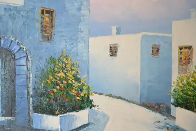 ORIGINAL OIL ON CANVAS PAINTING SIGNED 30 x 26 INCHES, View more