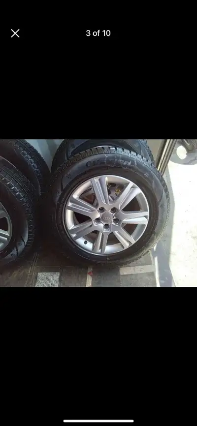 Set of 4 OVATION winter tires (235 65 17) OEM AUDI rims (5×112) TPMS AUDI Q5