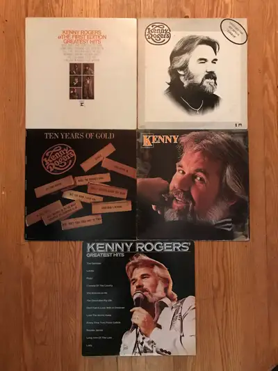 KENNY ROGERS - 5 CLASSIC VINYL LP RECORD ALBUMS, View more