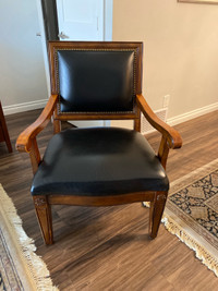 Black Leather occasional chair 