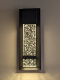 NEW: 14 Inch LED Wall Light, with Clear Bubble Glass