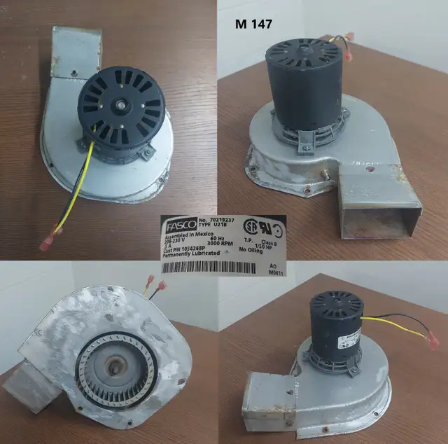 FASCO Draft Inducer Motor – Model 70219237 (Type U21B) - M 147 in Heating, Cooling & Air in City of Toronto - Image 8