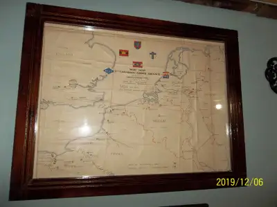 Original Canadian D-Day map Extremely rare. War museum in Ottawa said they've only sent one or two o...
