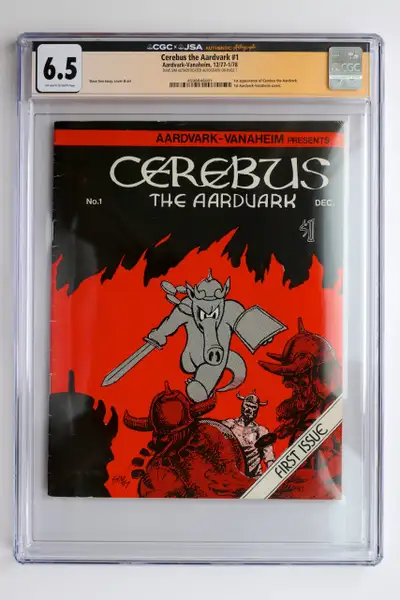 Cerebus the Aardvark 1 (Dave Sim JSA autograph) in CGC 6.5, View more