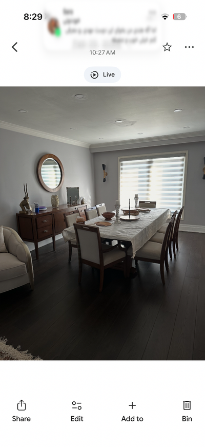 Dining set (Table, 8 chairs, side buffet and mirror), View more