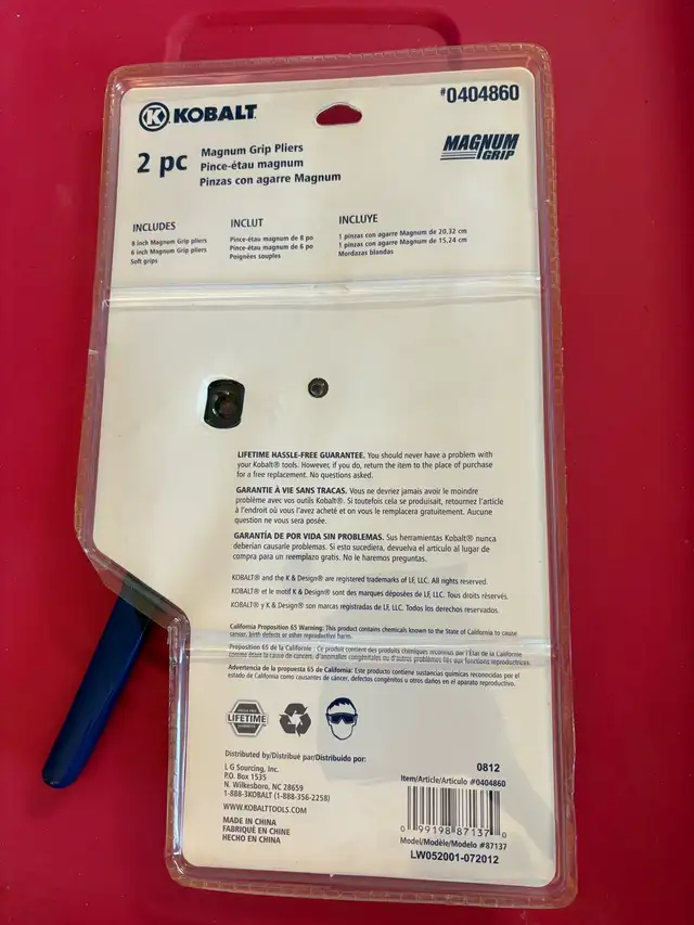 Kobalt 2pc Magnum Grip Pliers Set in Hand Tools in Mississauga / Peel Region - Image 4