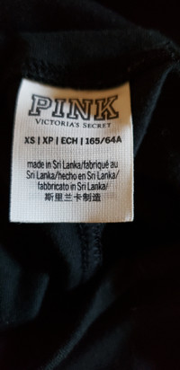 XS Pink Black Leggings