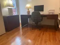 Solid wood office desk set