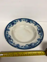 Antique flow blue serving bowl 