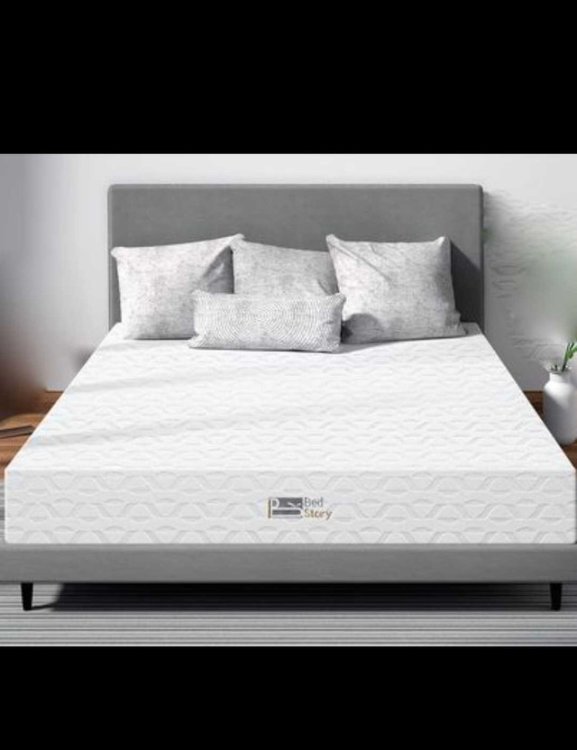 Full Mattress Bamboo, Charcoal + Gel AND a 14" Slat Bed Frame in Beds & Mattresses in Oshawa / Durham Region