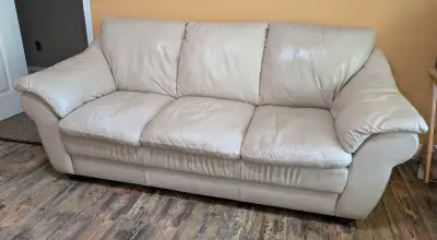 Leather couch and love seat - taupe Noble European leather, View more