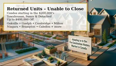 Returned Units - Brand New We have many returned units and sold-out projects with next phase release...