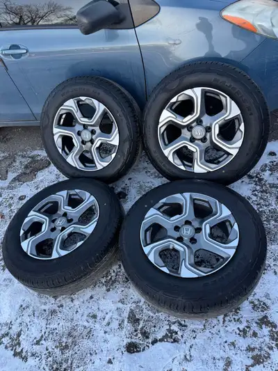 You can use them on a 2012-2025 Honda CR-V. They are OEM from 2022 CR-V. Tires have lots of life lef...