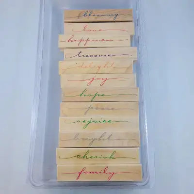 Hero Arts Holiday Border Stamps Word Paper Crafts Card Making Sc, View more