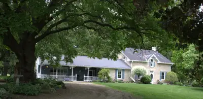 A tranquil retreat, close to town with a river running along the edge. The farm is five minutes nort...