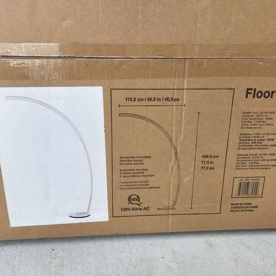 Modern LED Curved Arc Design Floor Lamp – Elegant  Lighting, Pol in Indoor Lighting & Fans in Kitchener / Waterloo - Image 4