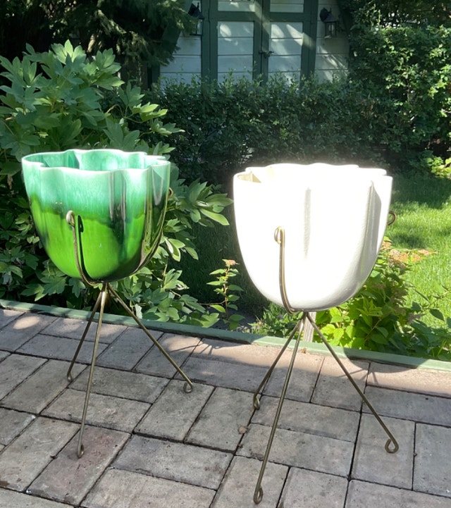 Vintage Hull Pottery 1950 Mid Century Planter Planters Urns Mint Arts