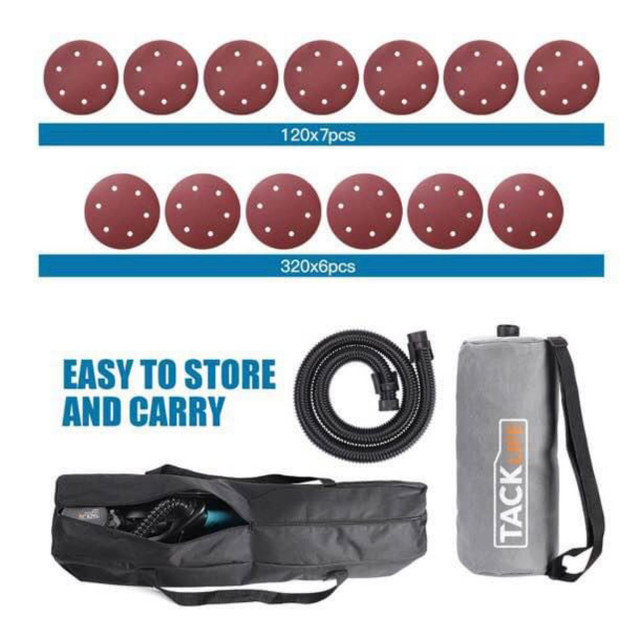 DryWall Sander With 12 x sanding discs(6x120grit & 6x320grit), 2 in Power Tools in Mississauga / Peel Region - Image 2