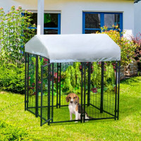 Brand new PawHut 4' x 4' x 4.5' Large Outdoor Dog Kennel Steel F