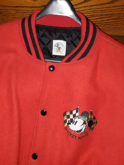 Mickey Mouse Vintage Melton & Leather Winter Jacket. Rare to Find Collectable Jacket Brand New Size:...