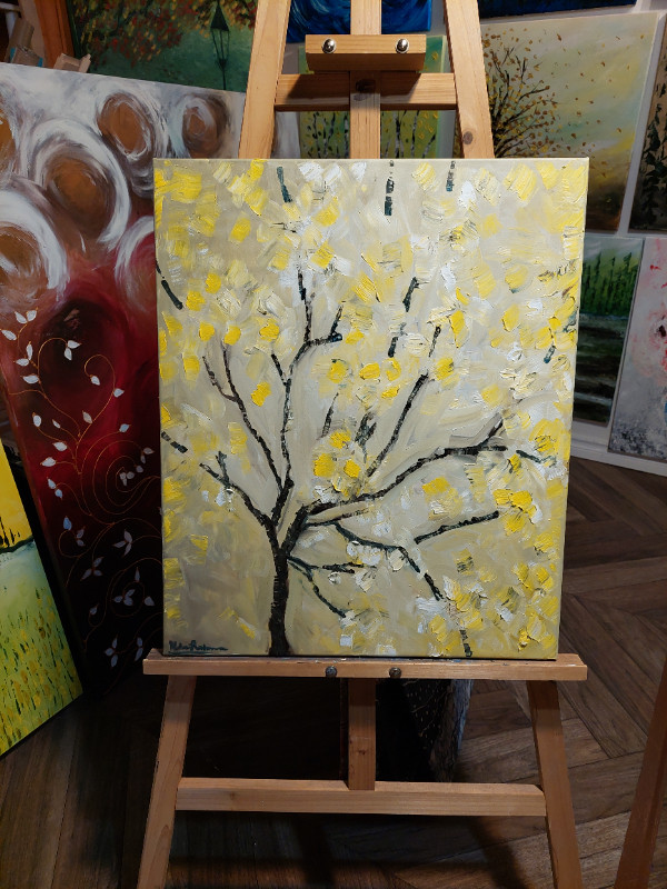 Original Oil Painting - An Ordinary Tree in Arts & Collectibles in Hamilton - Image 3