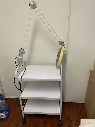 Salon Trolley with Magnifying Lamp, View more