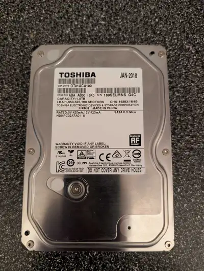 Toshiba 1TB Hard Drive, View more