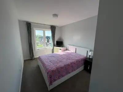 Private room in a stacked townhome, shared with one other person. Available starting October 1, 2026...