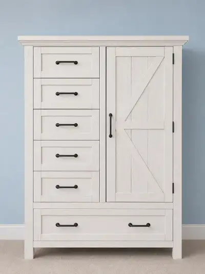 Solid Wood Farmhouse Storage Cabinet / Dresser, View more