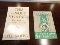 Unique Heritage Waterloo County & Kitchener Centennial '54 Books