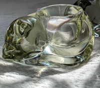 Vintage Avon Sleeping Glass Cat Candle Holders 