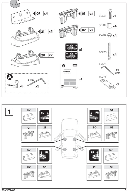 Thule fixed point 183039 Fit Kit (for car rack BMW 1, 3, 5 GT) in Other Parts & Accessories in Oakville / Halton Region - Image 2