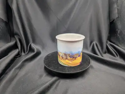 A Tuscan Village Dip Chiller, which is a ceramic container designed to keep dips cool. It consists o...