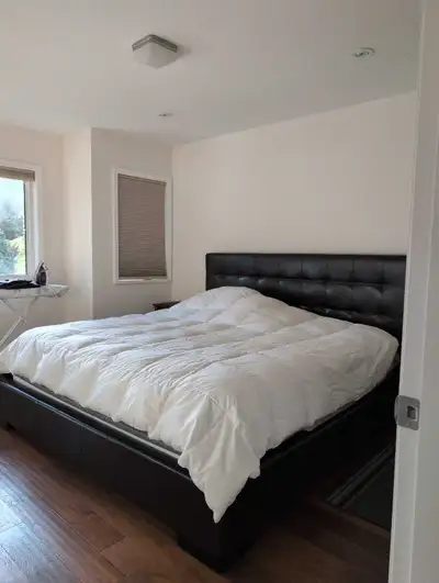 King Size Black Leather Bed Frame, View more