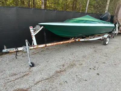 For sale, 14’ Sidewinder Boat. All new paint, floor, and transom. Boat was a project and still needs...