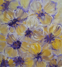 Original Painting - Purple And Yellow