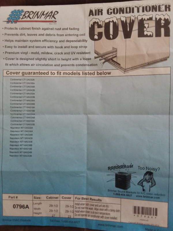 Air Conditioner Cover 29.5in x 29.5in x 23in in Other in Kingston - Image 2