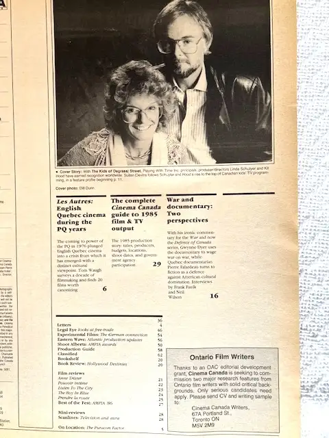 Rare Cinema Canada Magazine 129 April 1986, KIDS OF DEGRASSI ST63006662200195121