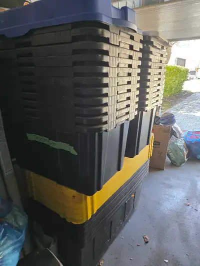  "50 Storage Bins: 36 Large, 6 extra large, 8 medium for moving, View more