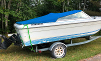 For Sale.   16’ Prowler 5.1 Boat and trailer.  Older model