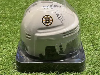 Autographed Boston Bruins Signed Mini Hockey Helmet, View more