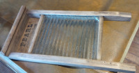 Wood/Glass Washboard, Pearl, Mfgd. by Canadian Wooden Ware