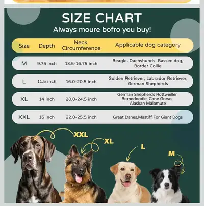 New. Keep your furry friend comfortable and protected with this soft dog cone collar designed for la...