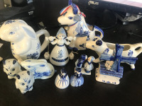 Delft collection and other blue and white