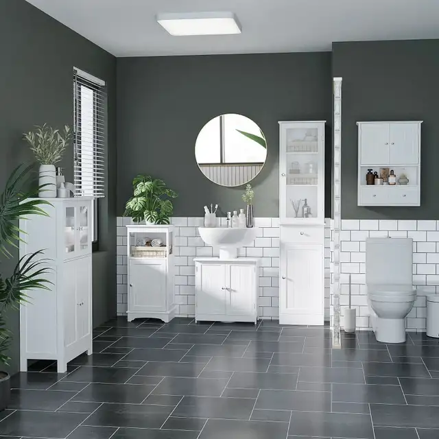 Tall Bathroom Cabinet. White Color in Bathwares in Markham / York Region - Image 11