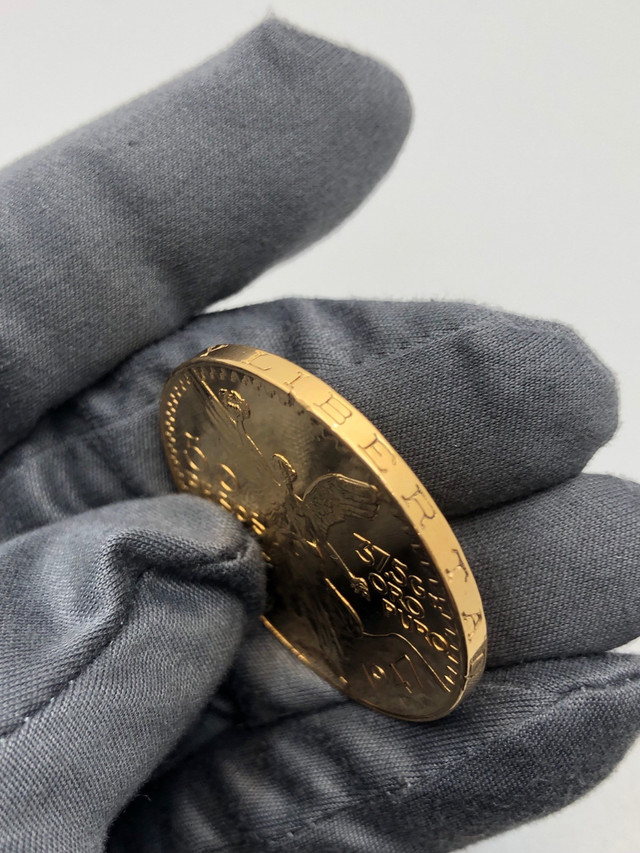 Lire SVP / Please Read 50 Pesos gold coin Pièce monnaie 50 pesos dans Bijoux et montres  à Ville de Montréal - Image 2